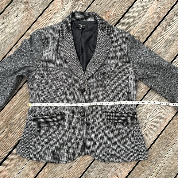 Talbots stunning bl & wh blazer 10P - Picture 10 of 12